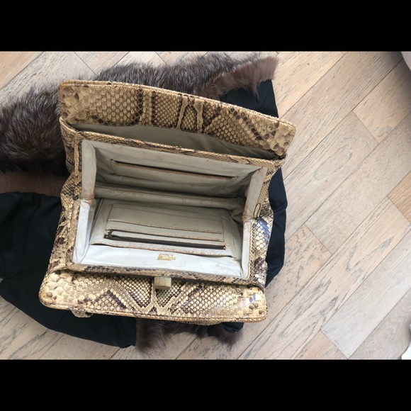 Vintage python handbag - Picture 4 of 6